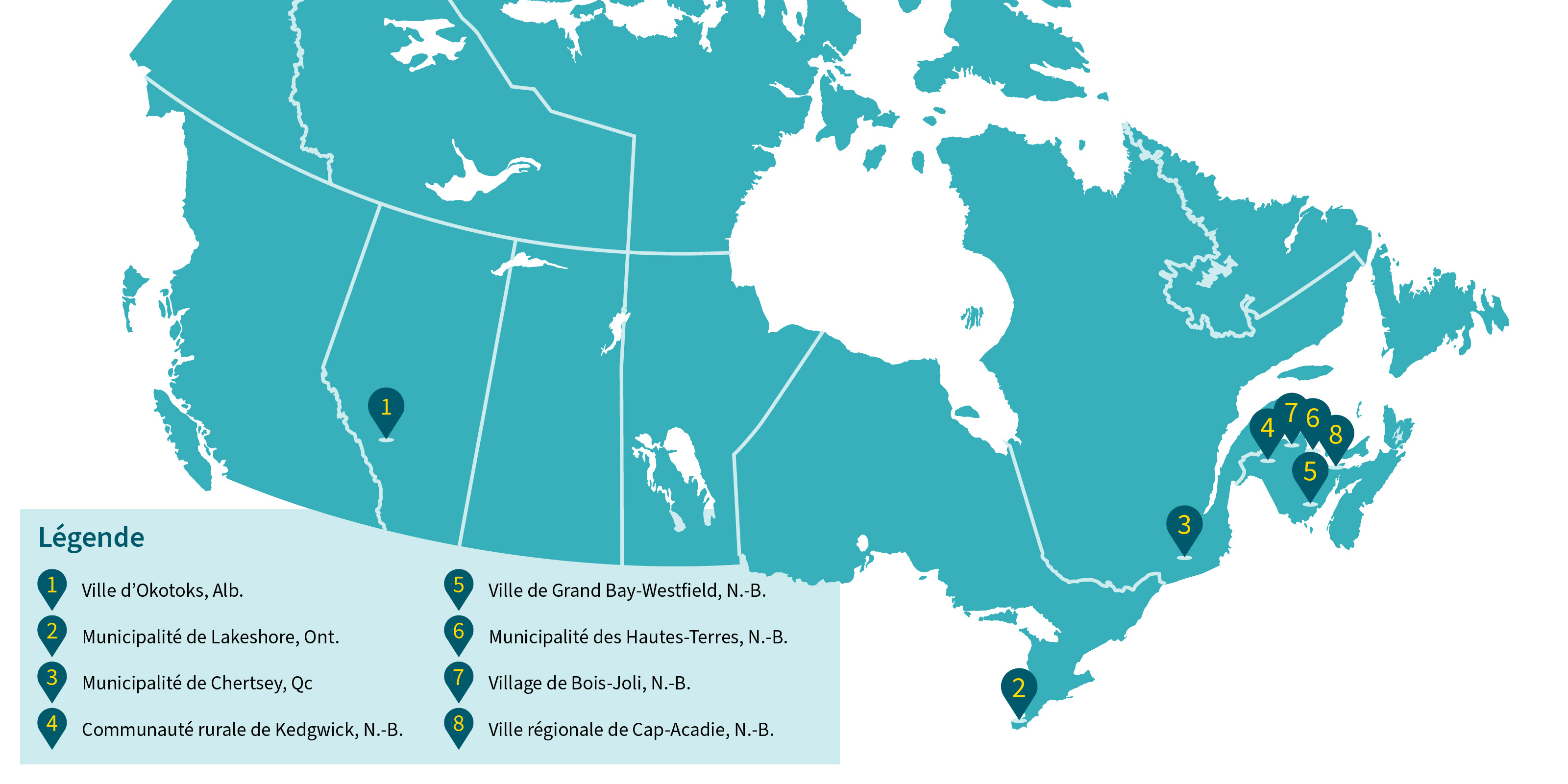 Map of 2023 Canadian winners